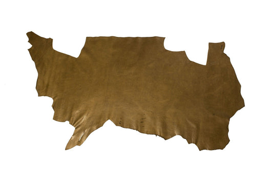 Piel Verde Olivo Grabada