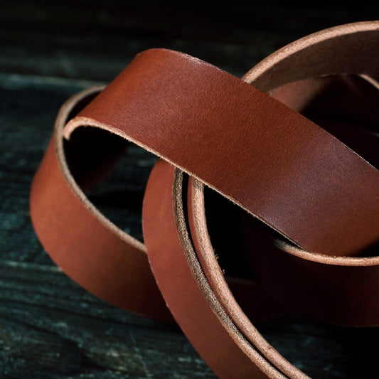 Wickett & Craig - English Bridle Saddle Brown 8-9oz CUSTOM STRAP LENGTHS