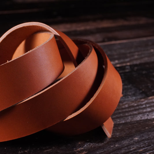 Wickett & Craig - English Bridle Dark Russet 8-9oz CUSTOM STRAP LENGTHS