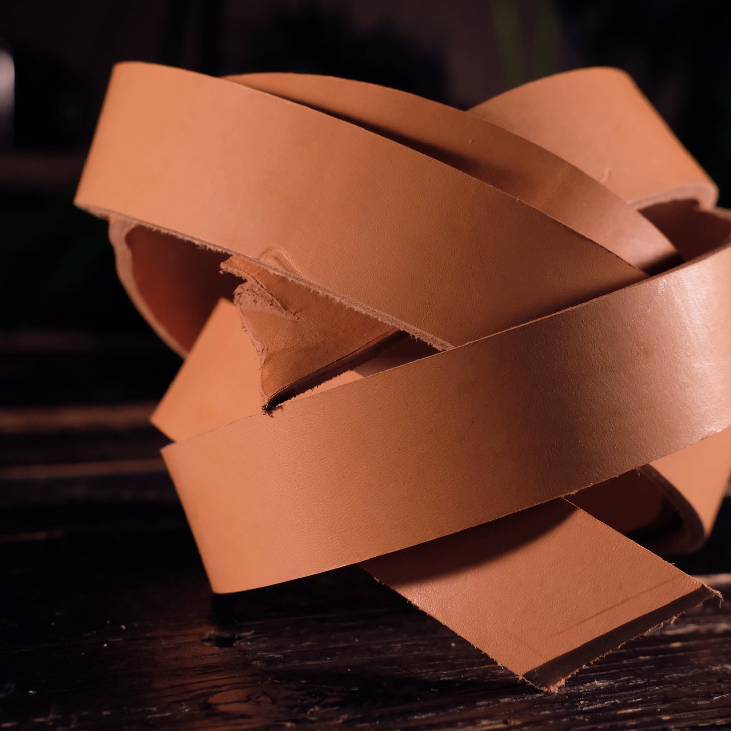 Hermann Oak - Natural Saddle Skirting 9-11oz (Premium) CUSTOM STRAP LENGTHS