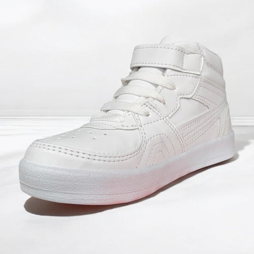 Tenis Niño Casual Urbano Escolar Cómodos Durables Antiderrapante Ligeros Moda Infantil Diario Blanco
