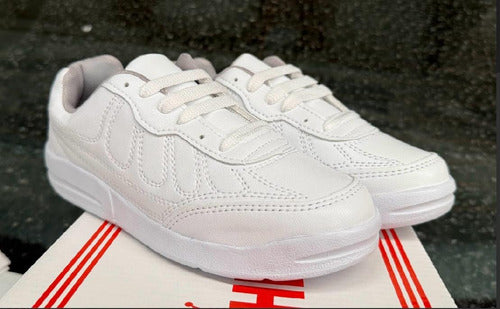 Tenis Blancos Casuales Choclo Maxi Piel