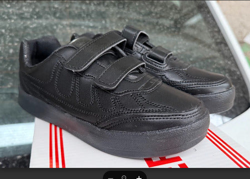 Tennis Piel Genuina Choclo Niño Hombre Color Negro