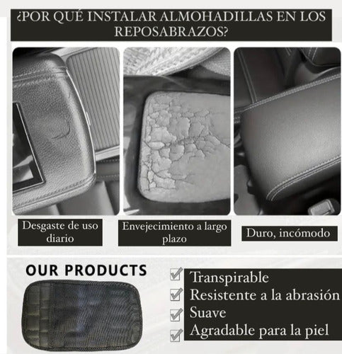 Almohadilla Para Reposabrazos Central De Automovil De Piel - maxipiel
