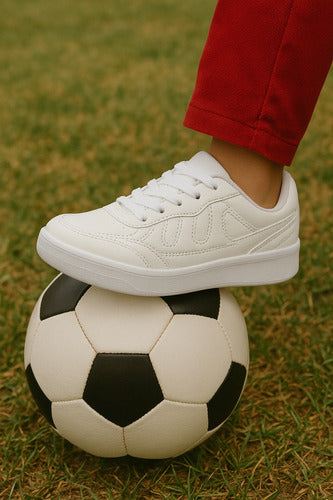 Tenis Escolar Blanco Niño Niña Velcro Deportivo Ligeros Zapatos Para Educación Física Primaria