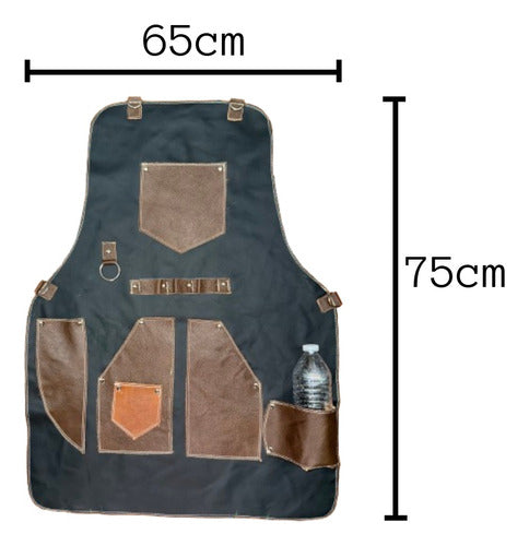 Mandil Hombre Piel Delantal Parrillero T-bone Personalizado) - maxipiel
