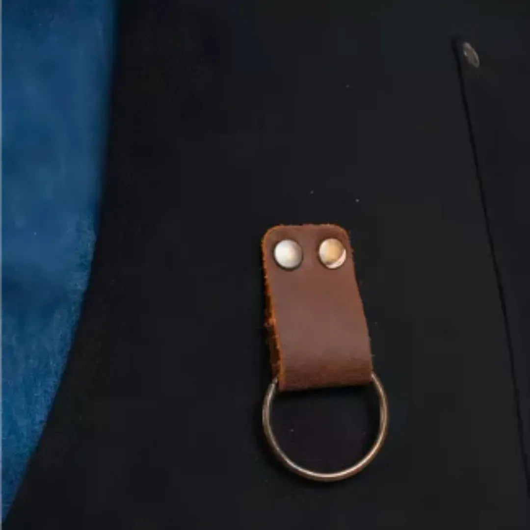 Mandil Parrillero Premium Piel - Porta Cerveza Y Destapador