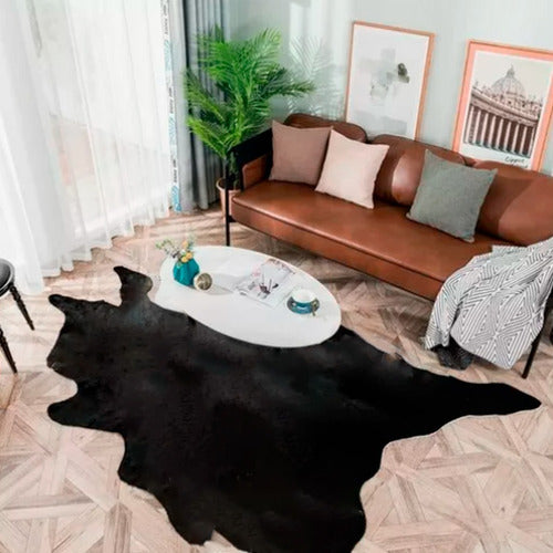 Tapete De Piel De Vaca Gigante Alfombra De Piel Pinto Bn - maxipiel