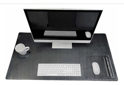 Cubre Escritorio De Piel Negra Premium Protector Paraoficina