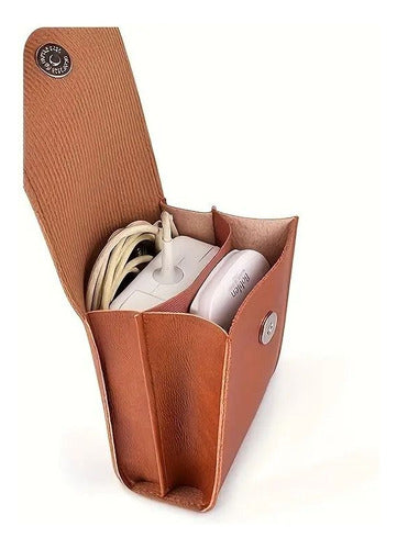 Bolsa Cargador Usb Organizador De Cables, Mouse De Piel - maxipiel