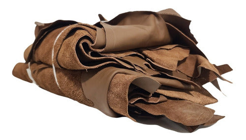 Pedacera De Piel Genuina De Cuero Tapiz 5 Kg Color Miel - maxipiel