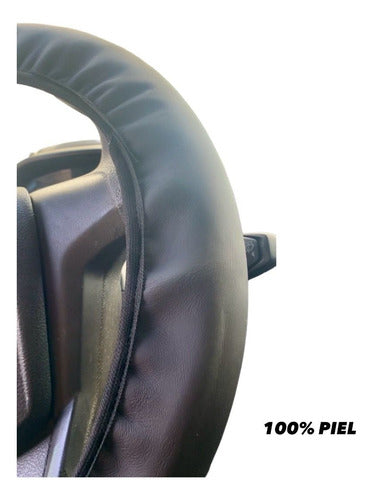 Kit General Funda Cubre Volante Accesorio Auto Piel 3 Pzs - maxipiel
