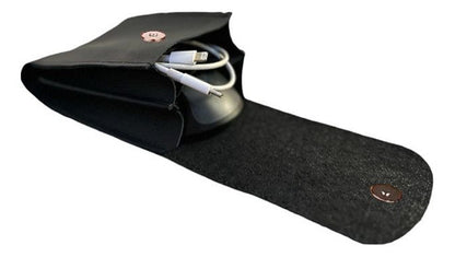 Bolsa Cargador Usb Organizador De Cables, Mouse De Piel - maxipiel