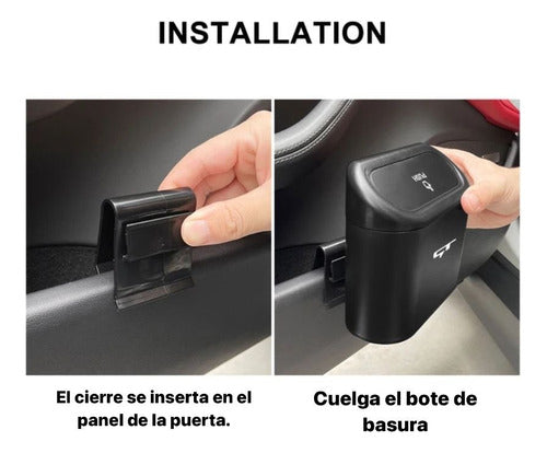 Cubo Basura Carro Basurero Automovil Color Negro - maxipiel
