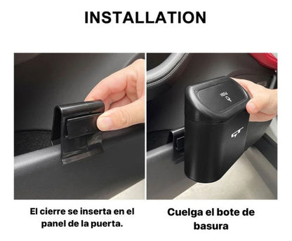Cubo Basura Carro Basurero Automovil Color Negro - maxipiel
