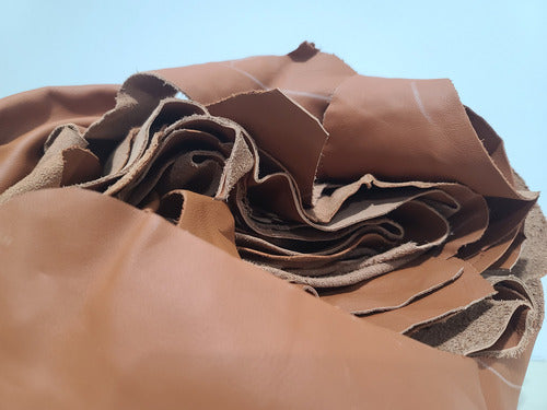 Pedacera De Piel Genuina De Cuero Tapiz 5 Kg Color Miel - maxipiel