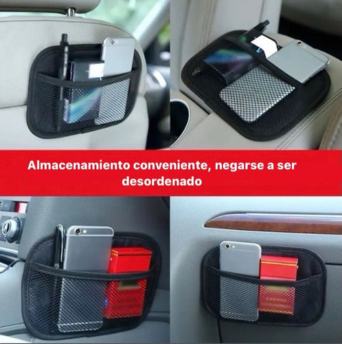 Bolsa Organizadora De Piel Para Visera De Coche Multiusos - maxipiel