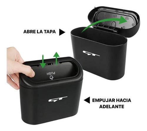 Cubo Basura Carro Basurero Automovil Color Negro - maxipiel