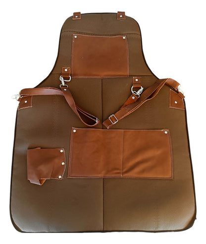 Mandil Cuero Genuino 100% Mandil Parrillero Mod. T-bone - maxipiel