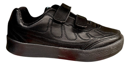 Tennis Piel Genuina Choclo Niño Hombre Color Negro