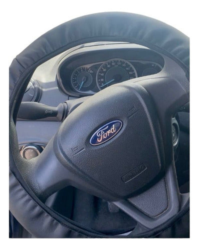 Funda Cubre Volante Cosido Piel Perforada Universal